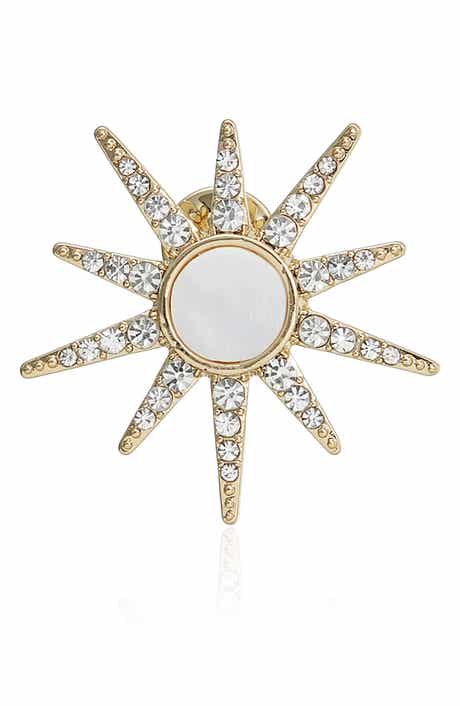 Starburst Mother of Pearl Brooch