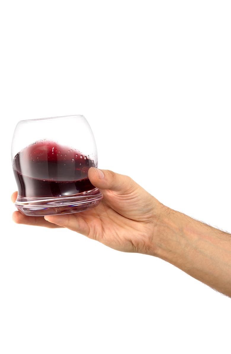 JoyJolt Cosmos Crystal Stemless Wine Glass - Set of 2, Alternate, color, Clear