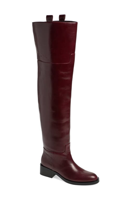 Jeffrey Campbell Shamble Over the Knee Boot in Wine 