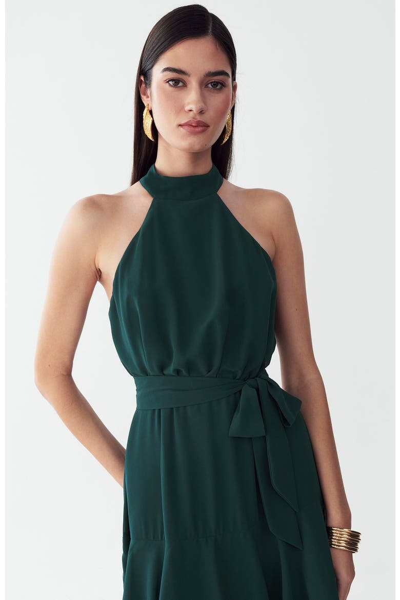 Tony Midi Dress, Alternate, color, Emerald