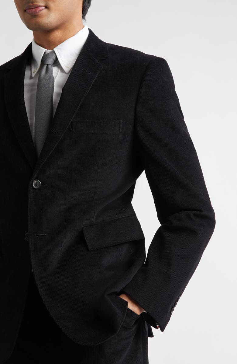 Thom Browne Fit 1 Classic Corduroy Sport Coat, Alternate, color, Black