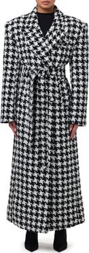 Naked Wardrobe Long Houndstooth Trench Coat