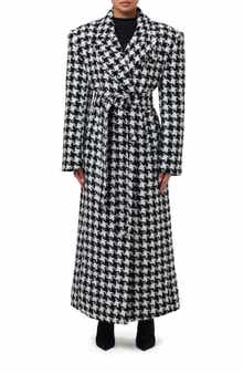 Naked Wardrobe Long Houndstooth Trench Coat
