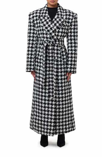 Naked Wardrobe Long Houndstooth Trench Coat