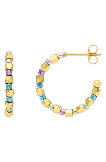 Estella Bartlett Miyuki Coco Beaded Hoop Earrings