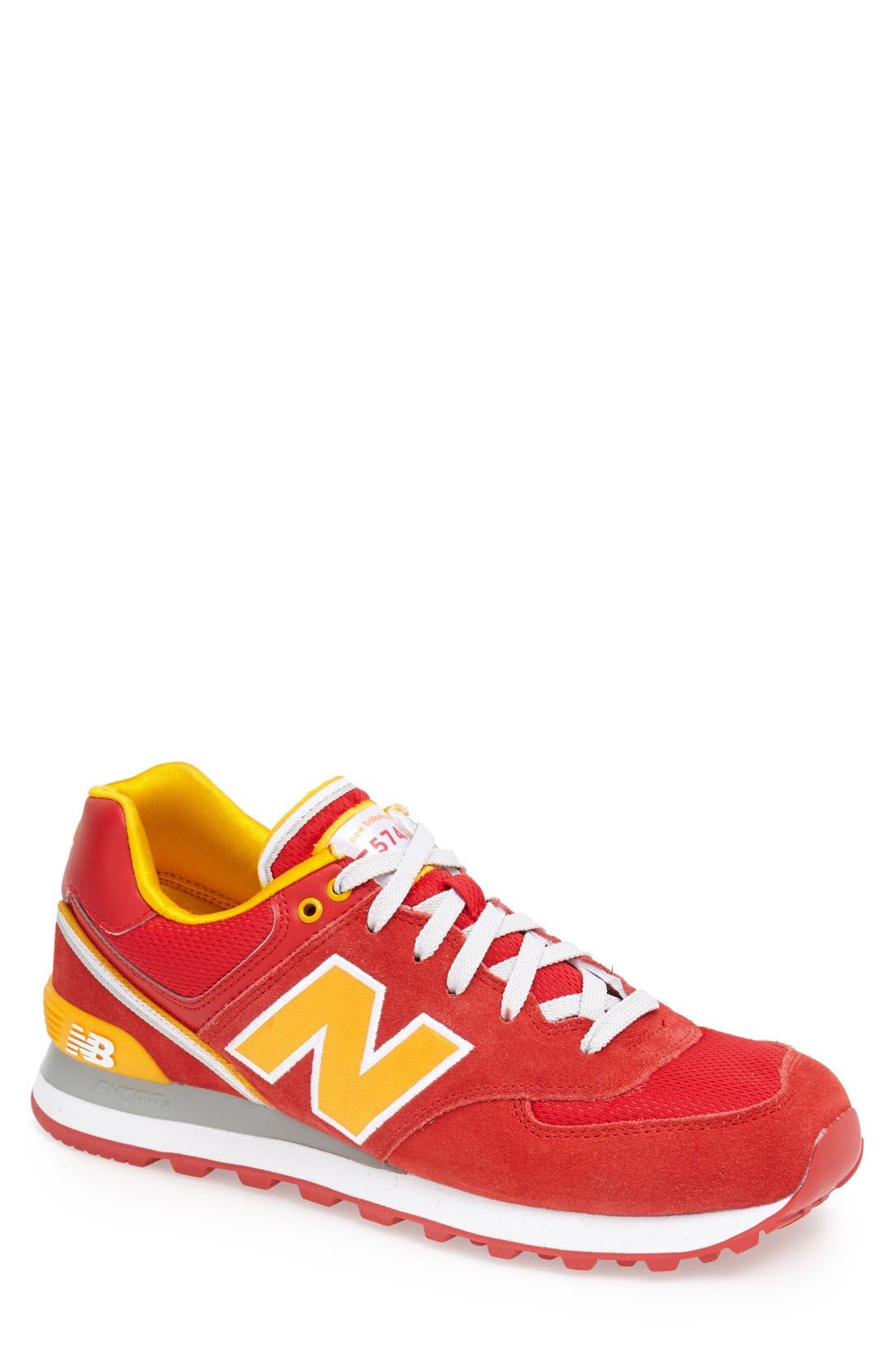 '574 Classic' Sneaker, Main, color, RED/ YELLOW