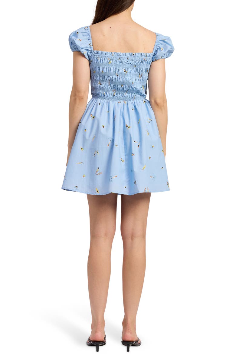 En Saison Zoey Off the Shoulder Minidress, Alternate, color, Blue Multi