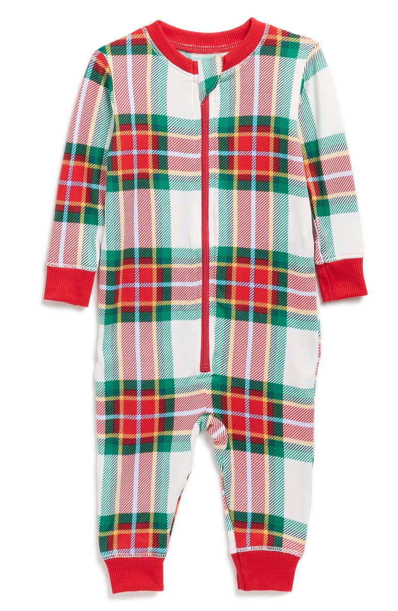 JACLYN Matching Family Plaid Fitted One-Piece Pajamas, Main, color, 