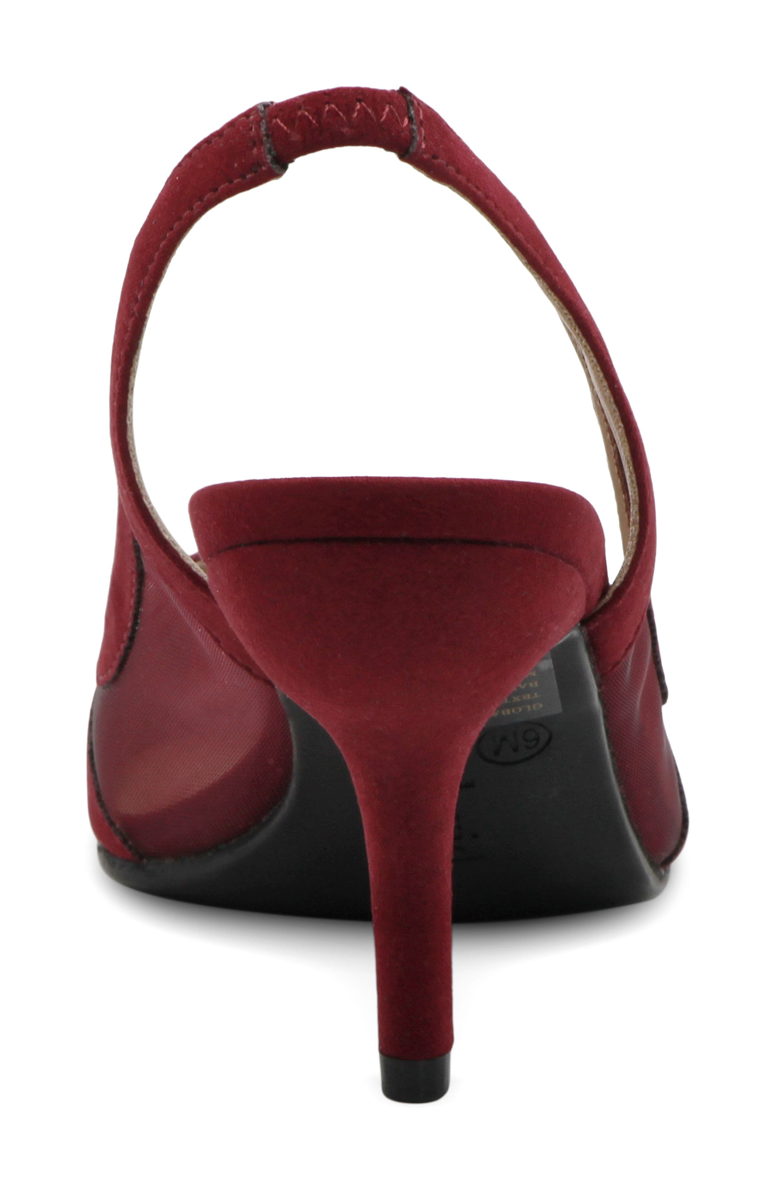Global Slingback Pointed Toe Pump, Alternate, color, RUBY