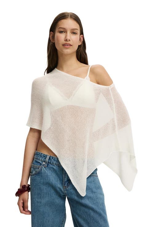 Women's Sheer Knit Poncho