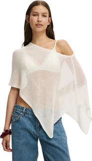 Cotton On Women's Sheer Knit Poncho