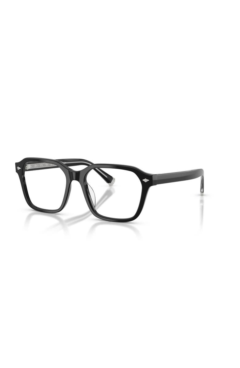 Brunello Cucinelli 53mm Rectangle optical glasses, Main, color, Black