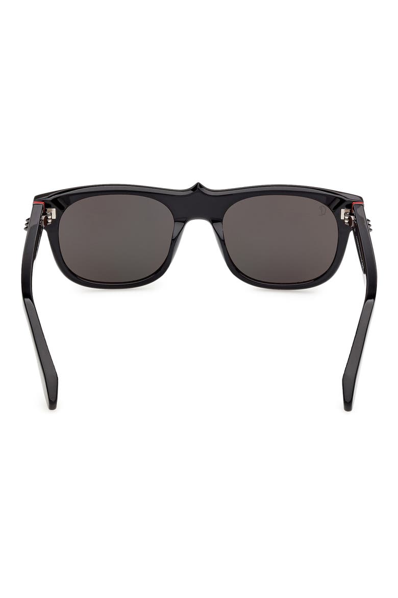 54mm Square Sunglasses, Alternate, color, BLACK/ GUNMETAL/ BILAYER BLACK