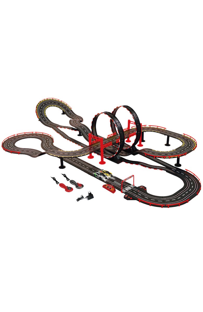 RaceXCale Mega Loop Racer 1 to 43 Scale G5, 2 Magnetic Cars, Main, color, Multicolored