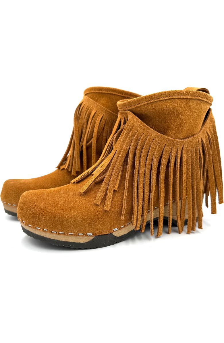 KUNSTEN Holly Fringe Bootie, Main, color, Havtora