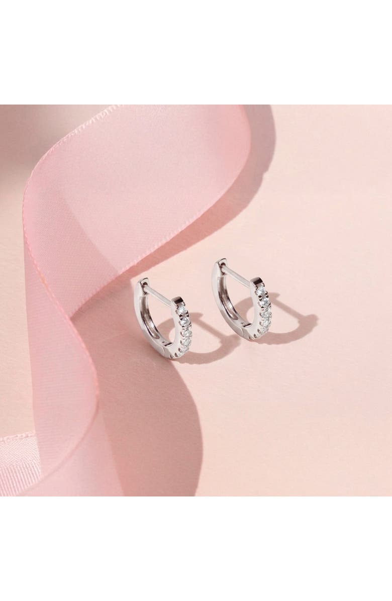 In Season Jewelry Small Multi Cubic Zirconia Huggie Earrings, Alternate, color, Silver