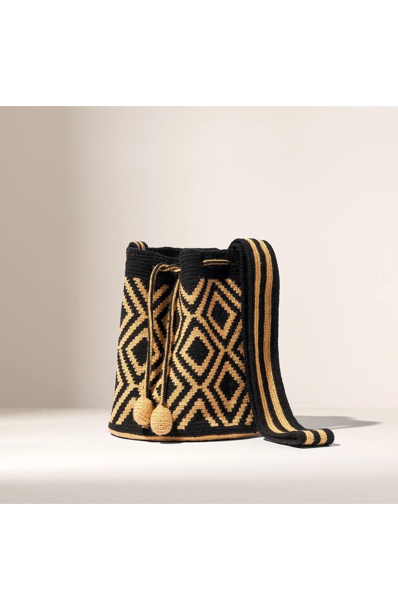 One Thread Collective Luja Bag, Main, color, Black + Gold