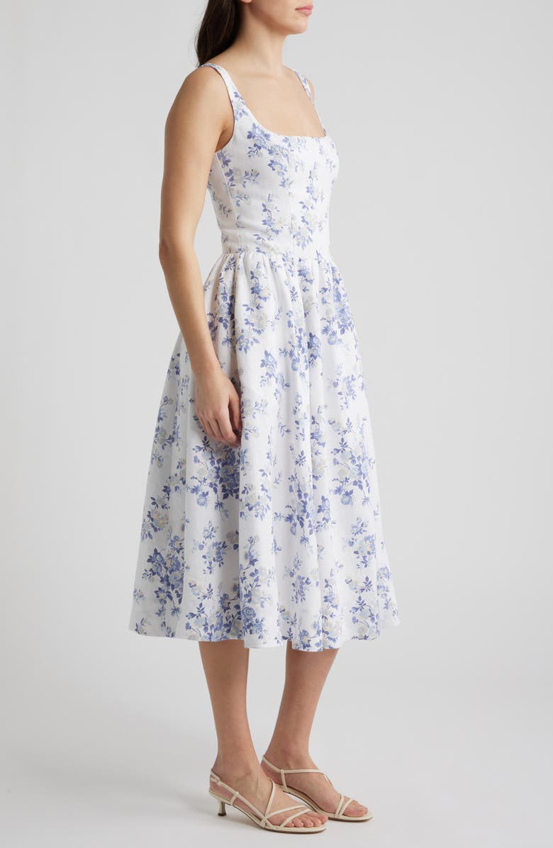 Reformation Janu Linen Sundress, Alternate, color, Lana