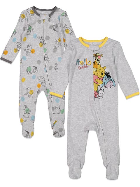 2-Pack Zip-Up Footed Sleep and Play Coveralls