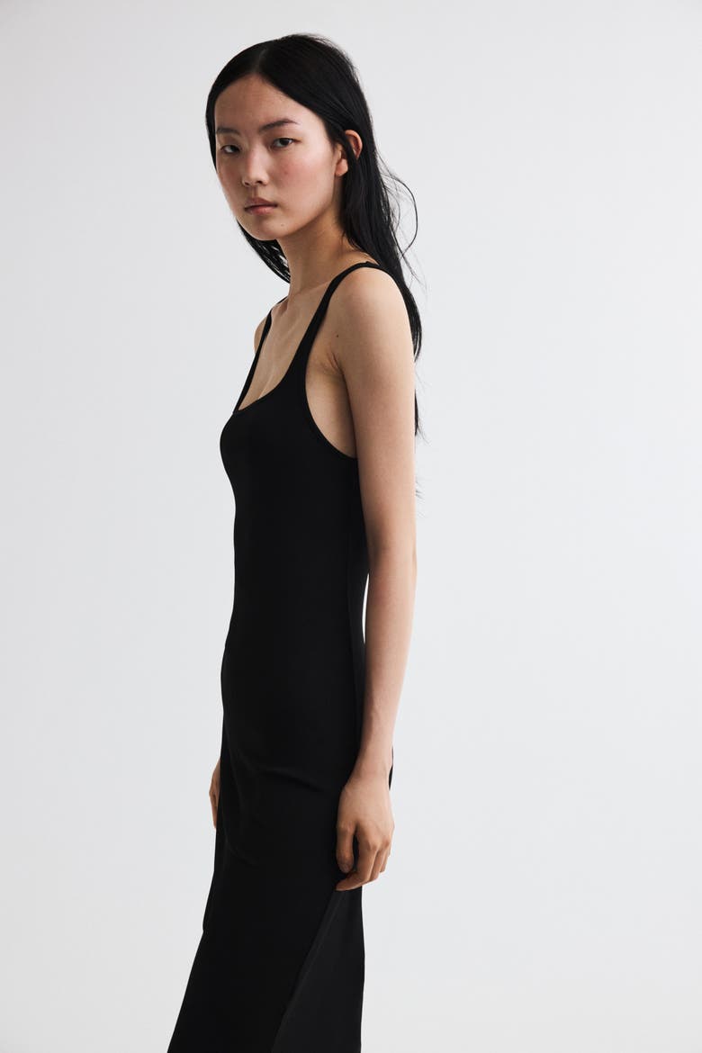 Viscose Bodycon Dress, Alternate, color, Black