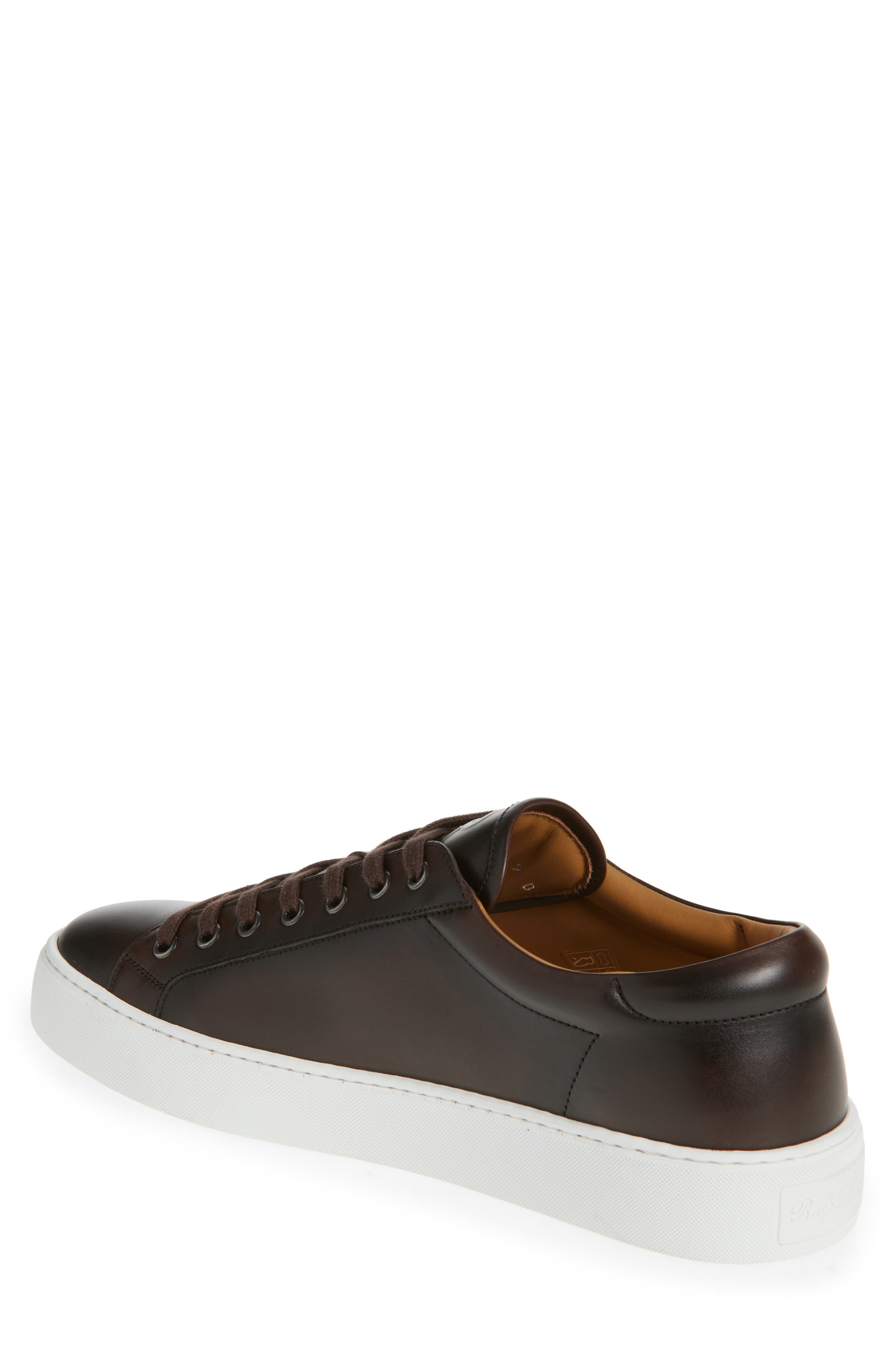 Ralph Lauren Purple Label Severn Low Top Sneaker, Alternate, color, Eng Brown