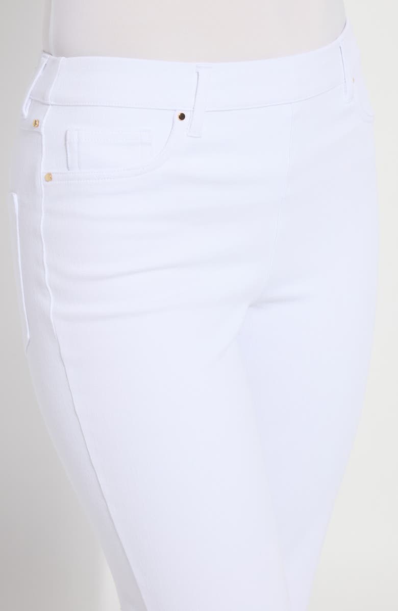 Lysse Billie Eyelet Pull-On High Waist Crop Straight Leg Jeans, Alternate, color, White