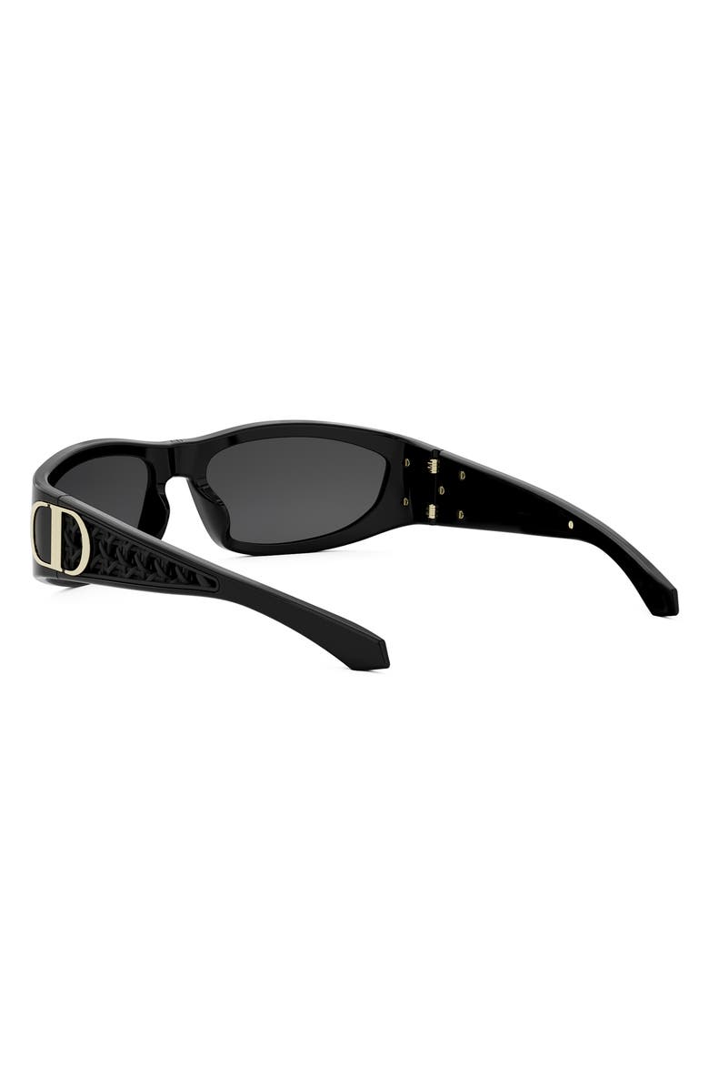DIOR VeryDior S3I 61mm Square Sunglasses, Alternate, color, Shiny Black / Smoke