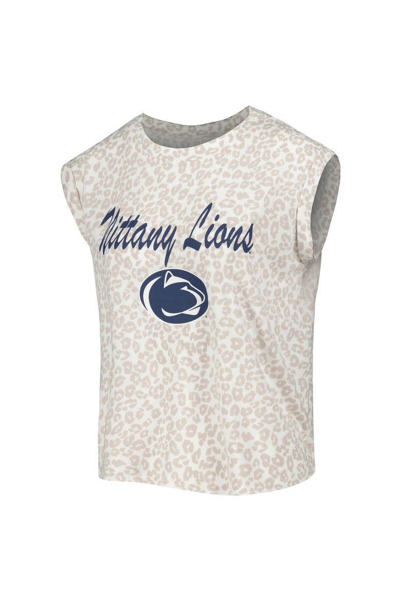 Women's Concepts Sport  Cream Penn State Nittany Lions Montana T-Shirt & Shorts Sleep Set, Alternate, color, Cream