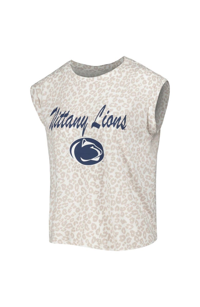 CONCEPTS SPORT Women's Concepts Sport Cream Penn State Nittany Lions Montana T-Shirt & Shorts Sleep Set, Alternate, color, Cream