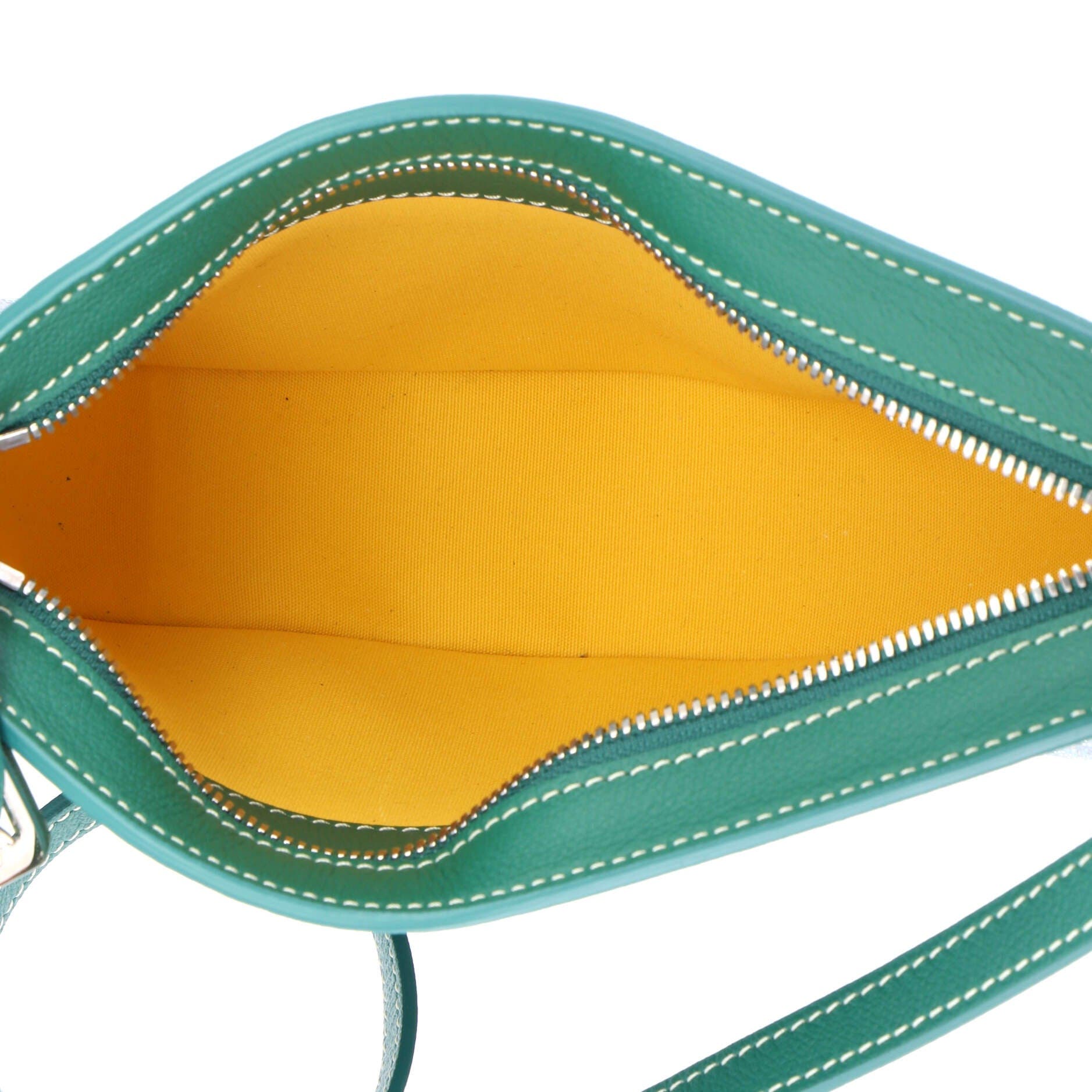 Pre-Owned Goyard Hirondelle Shoulder Bag Coated Canvas and Leather, Alternate, color, Green