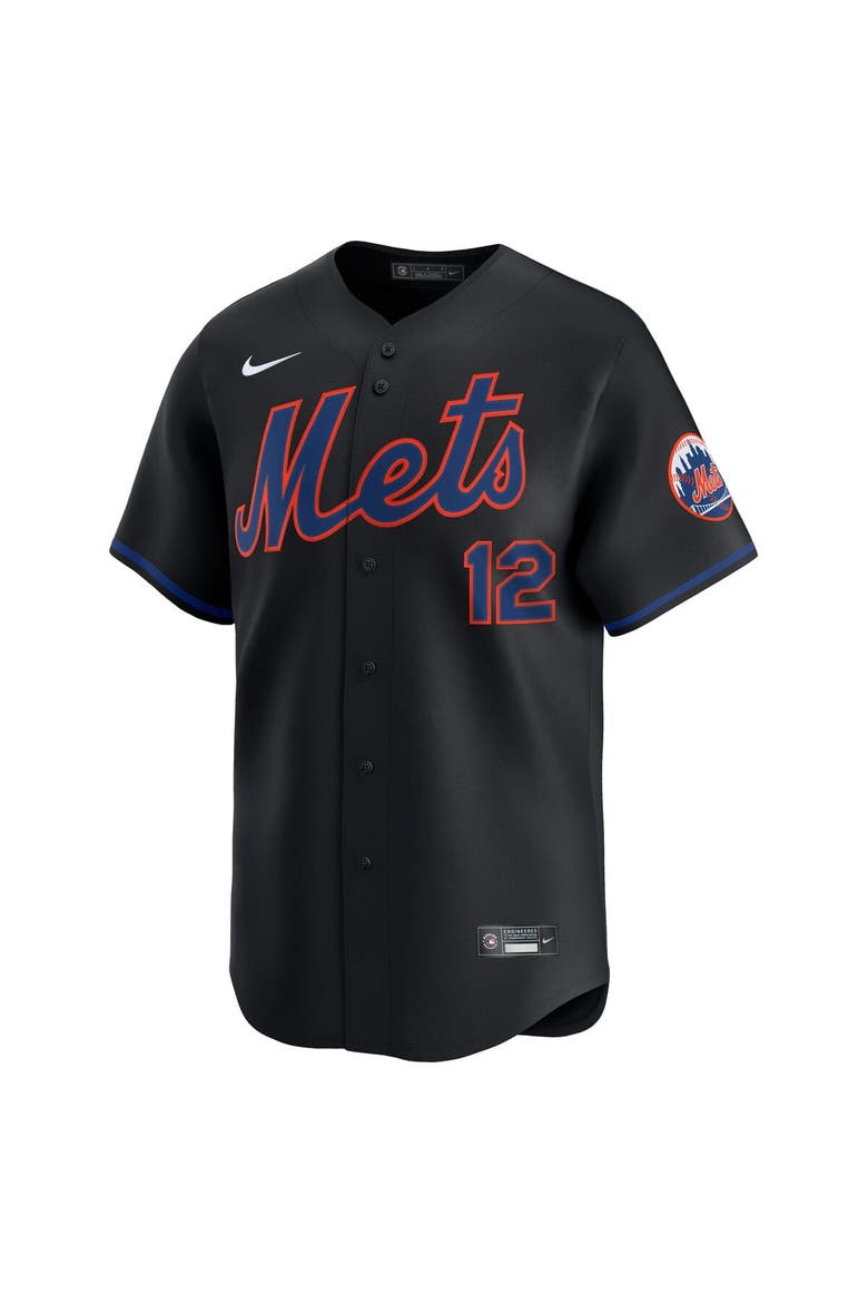 Men's Nike Francisco Lindor Black New York Mets Alternate Limited Jersey, Alternate, color, Black