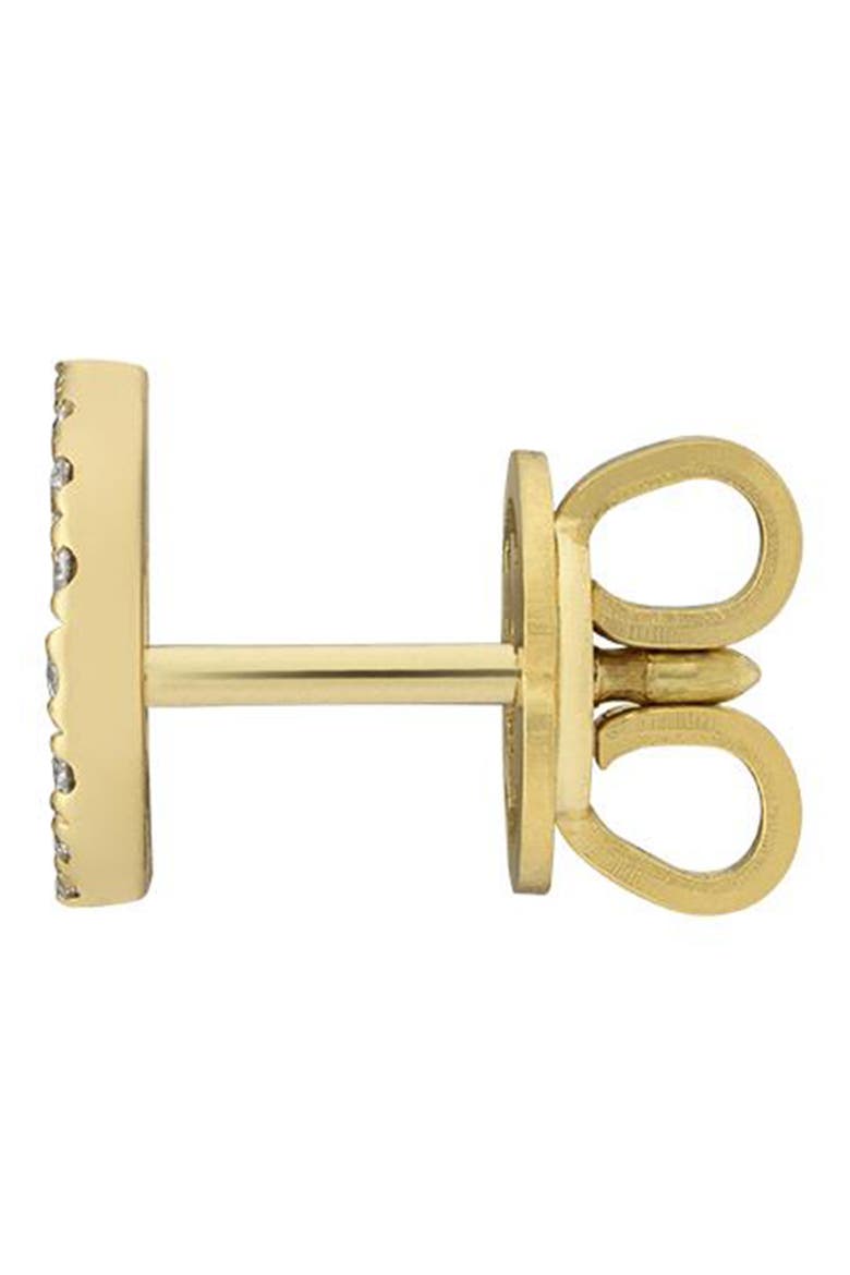 Interlocking-G Diamond Stud Earrings, Alternate, color, GOLD