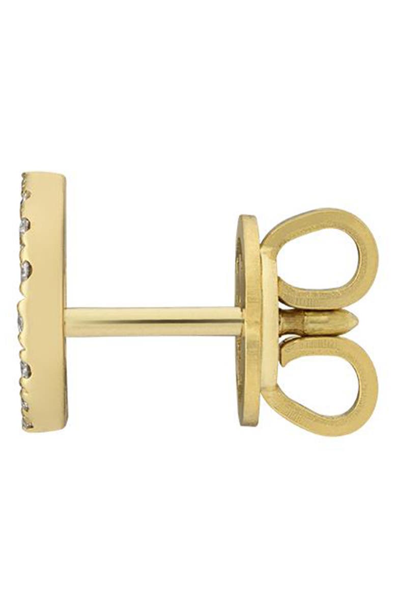 Gucci Interlocking-G Diamond Stud Earrings, Alternate, color, Gold