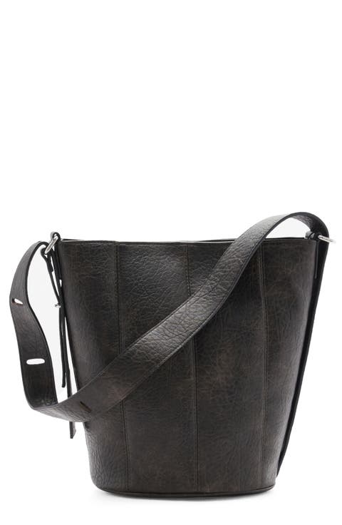 Faux Leather Bucket Bag