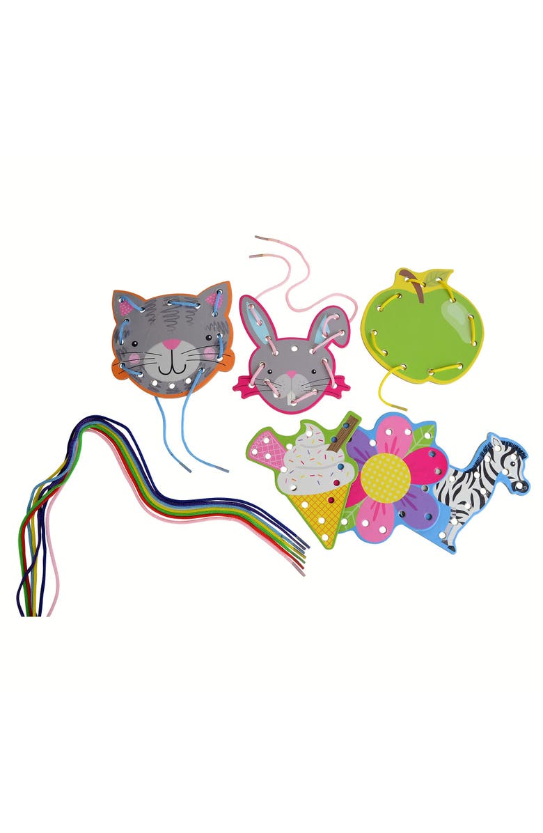 Buddy & Barney Alphabet Lacing Cards 52Pc Ages 3+, Alternate, color, Multicolored