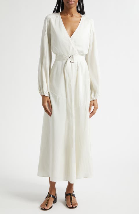 Seneca Belted Long Sleeve Midi Dress