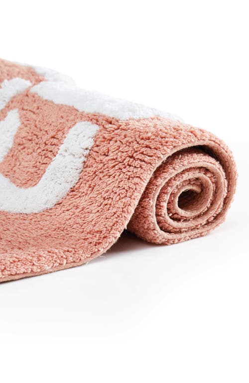 Jessica Simpson Cotton Bath Rug In Pink