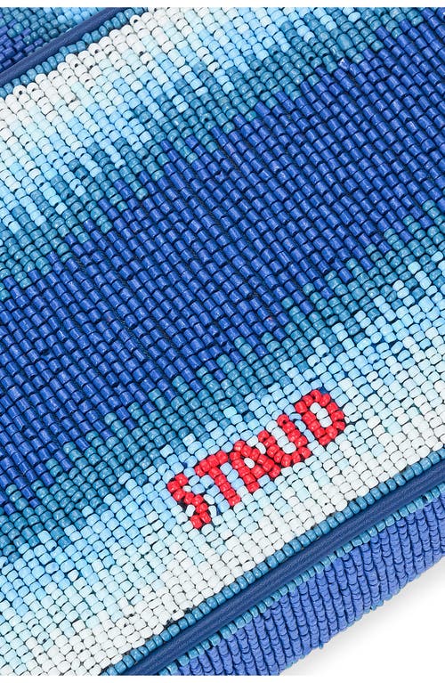 Shop Staud Tommy Beaded Shoulder Bag In Ride The Wave