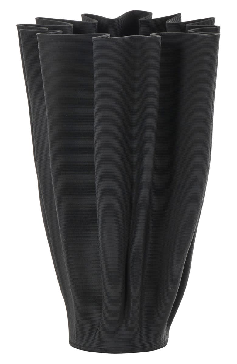 VIVIAN LUNE HOME Ceramic Vase, Alternate, color, Black