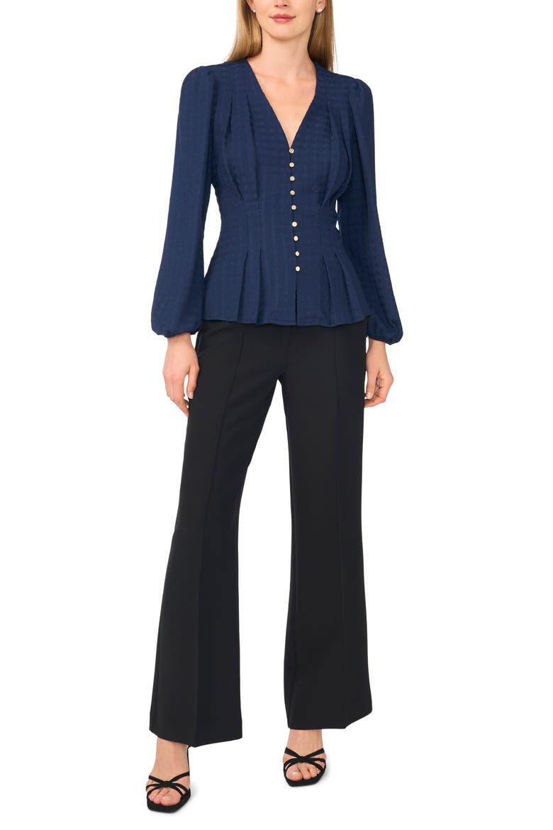 Textured Long Sleeve Top, Alternate, color, INDIGO NIGHT