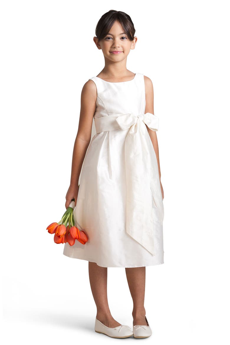 Silk Shantung Dress, Main, color, IVORY