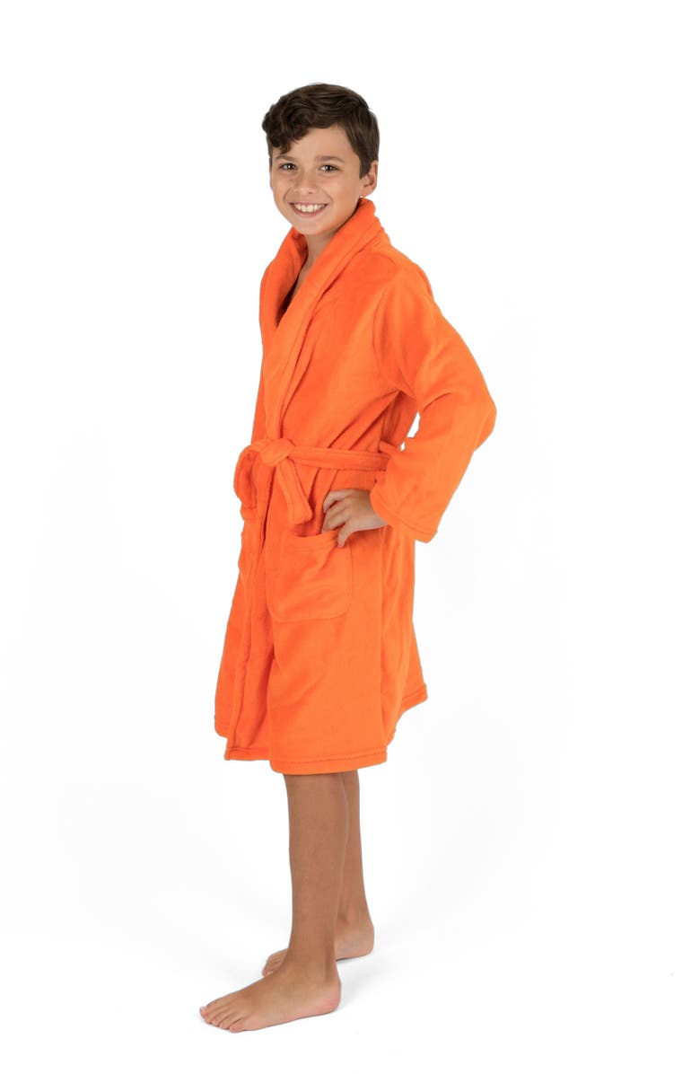 Leveret Kids Fleece Robe, Shawl Collar, Solid Colors, Alternate, color,