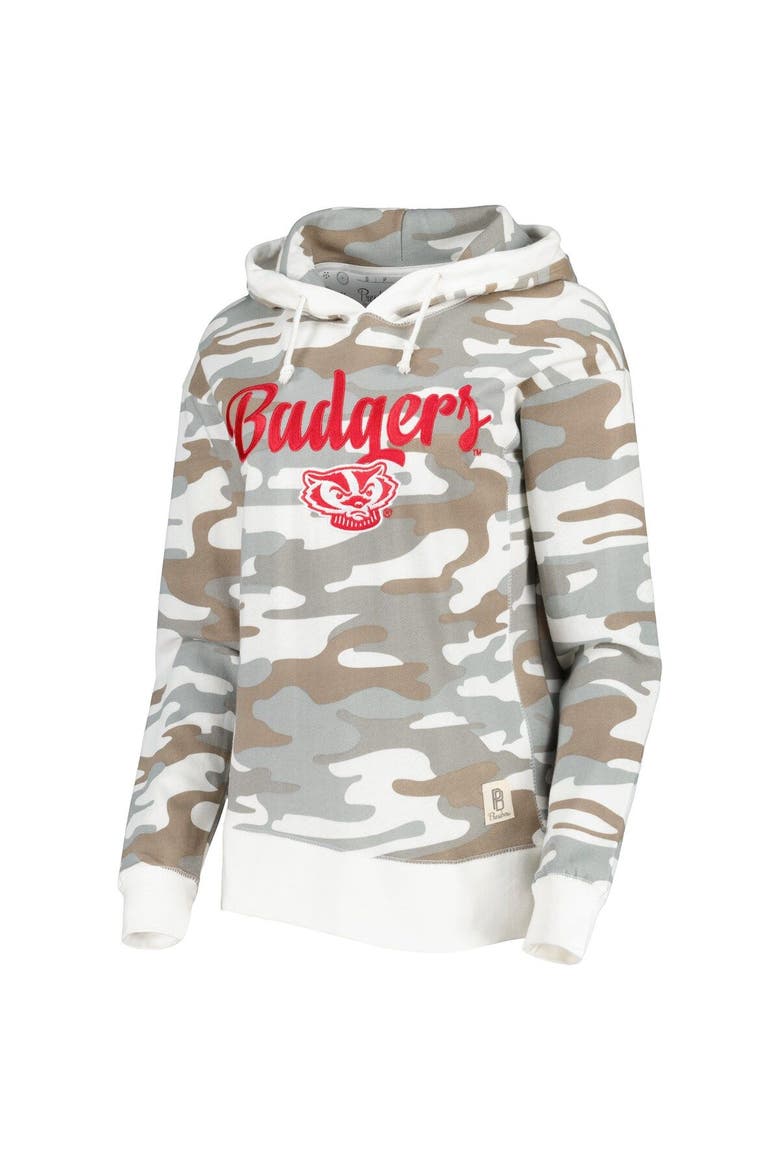 Women's Pressbox Camo Wisconsin Badgers San Pablo Pullover Hoodie, Alternate, color, Camo