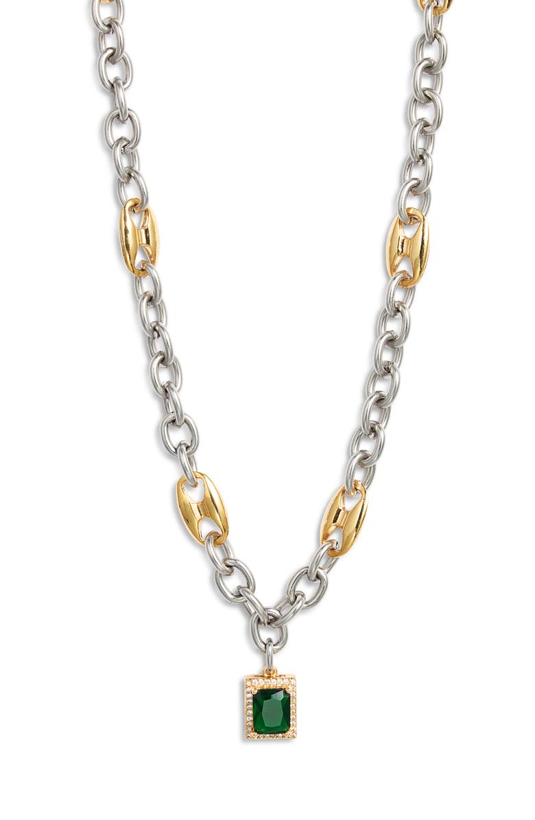 VIDAKUSH Duotone Vixen Pendant Necklace, Main, color, Gold/ Silver