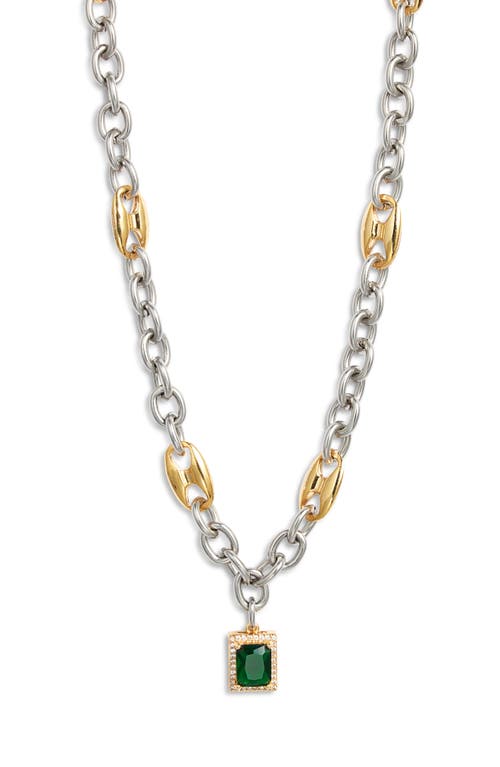 VIDAKUSH Duotone Vixen Pendant Necklace in Gold/Silver 
