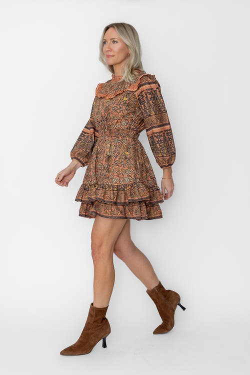 West Of Pascale Mini Dress In Brown