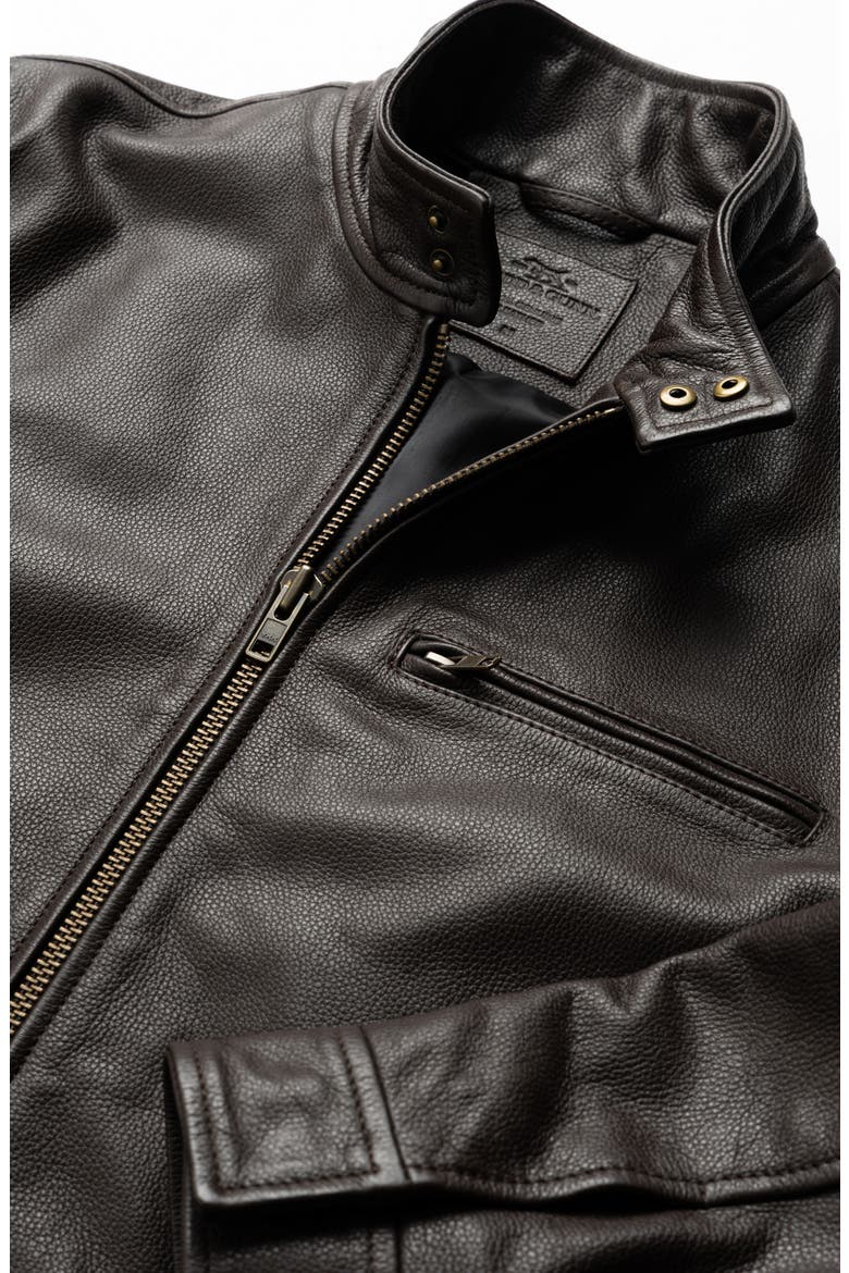 Canvastown Leather Jacket, Alternate, color, ESPRESSO