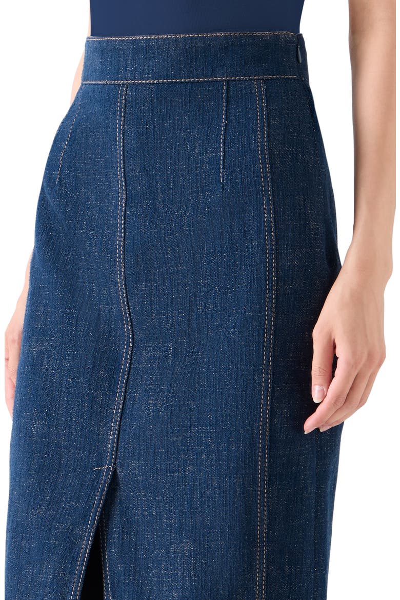 High Waist Denim Pencil Skirt, Alternate, color, BLUE DENIM