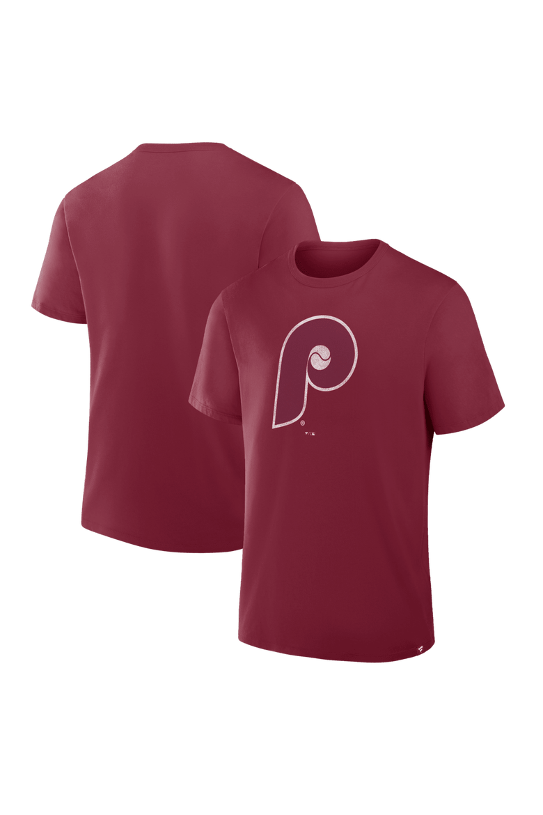 Men's Fanatics Burgundy Philadelphia Phillies Vintage Logo Legacy T-Shirt, Main, color, Burgundy