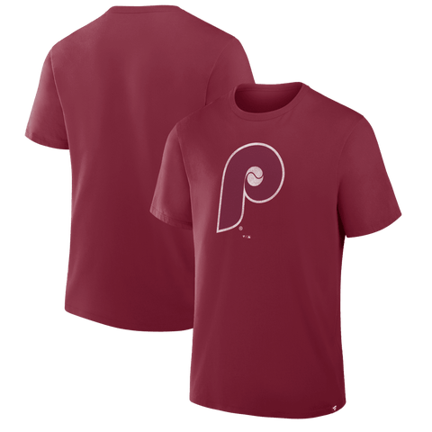 Men's Fanatics Burgundy Philadelphia Phillies Vintage Logo Legacy T-Shirt